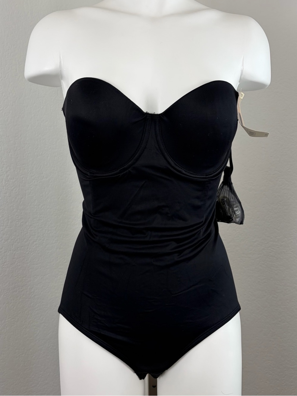 Ambrielle Vintage Black Firm Control Shapewear Convertible Bodysuit